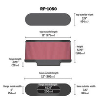 Load image into Gallery viewer, K&amp;N Universal Air Filter Carbon Fiber Top 12in Flange ID x .875in Flange Length x 5.75in Height Air Filters - Universal Fit K&amp;N Engineering   
