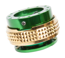 Load image into Gallery viewer, NRG Quick Release Kit - Pyramid Edition - Green Body / Chrome Gold Pyramid Ring Quick Release Adapters NRG
