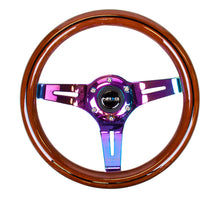 Load image into Gallery viewer, NRG Classic Wood Grain Steering Wheel (310mm) Dark Wood &amp; Black Line Inlay w/Neochrome 3-Spoke Ctr. Steering Wheels NRG
