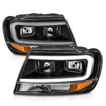 Load image into Gallery viewer, ANZO 99-04 Jeep Grand Cherokee Crystal Headlights - w/ Light Bar Black Housing Headlights ANZO
