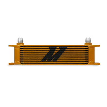 Load image into Gallery viewer, Mishimoto Universal 10 Row Oil Cooler - Gold Oil Coolers Mishimoto
