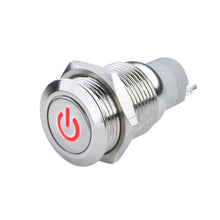 Load image into Gallery viewer, Oracle Pre-Wired Power Symbol Momentary Flush Mount LED Switch - Red Light Accessories and Wiring ORACLE Lighting
