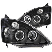 Load image into Gallery viewer, ANZO 2002-2004 Honda Civic Projector Headlights w/ Halo Black Headlights ANZO
