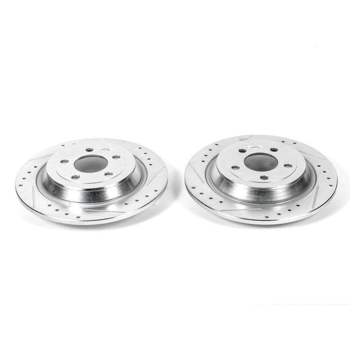 Power Stop 15-17 Ford F-150 Rear Evolution Drilled & Slotted Rotors - Pair Brake Rotors - Slot & Drilled PowerStop