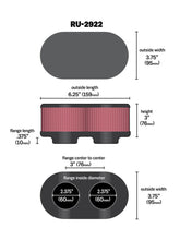 Load image into Gallery viewer, K&amp;N Filter Universal Filter 2 3/4 inch Dual Flange GSXR Oval (2/Box) Air Filters - Universal Fit K&amp;N Engineering   
