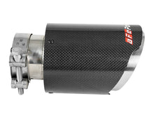 Load image into Gallery viewer, aFe MACH Force-Xp 409 SS Clamp-On Exhaust Tip 2.5in. Inlet / 4in. Outlet / 7in. L - Carbon Tips aFe
