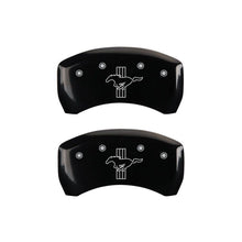Load image into Gallery viewer, MGP Rear set 2 Caliper Covers Engraved Rear GT500 Shelby &amp; Cobra Black finish silver ch Caliper Covers MGP

