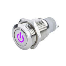 Load image into Gallery viewer, Oracle Pre-Wired Power Symbol Momentary Flush Mount LED Switch - UV/Purple Light Accessories and Wiring ORACLE Lighting

