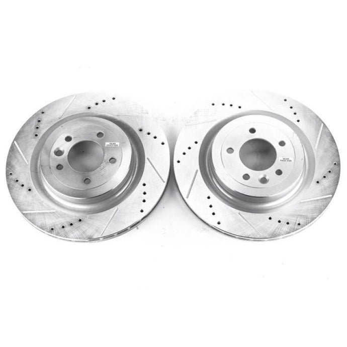 Power Stop 13-18 Land Rover Range Rover Rear Evolution Drilled & Slotted Rotors - Pair Brake Rotors - Slot & Drilled PowerStop