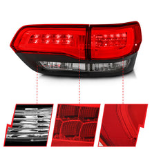 Load image into Gallery viewer, ANZO 2014-2016 Jeep Grand Cherokee LED Taillights Red/Clear Tail Lights ANZO
