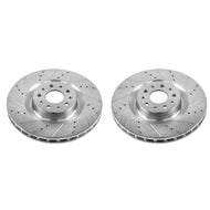 Power Stop 14-19 Fiat 500L Front Evolution Drilled & Slotted Rotors - Pair Brake Rotors - Slot & Drilled PowerStop