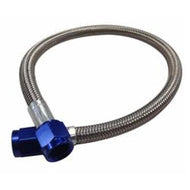 Fragola -4AN Hose Assembly Straight x Straight 168in Blue Nuts Nitrous Supply Line (14 Feet) | 360168-BU