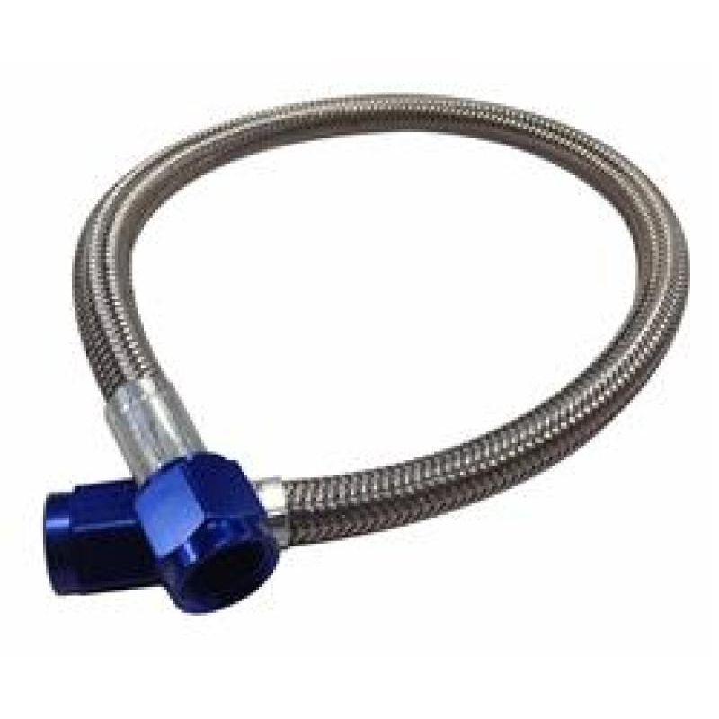 Fragola -4AN Hose Assembly Straight x Straight 48in Blue Nuts Nitrous Supply Line (4 Feet) Brake Line Kits Fragola