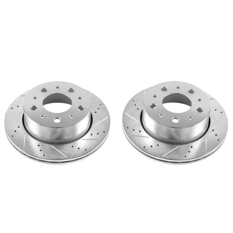 Power Stop 14-19 Ram ProMaster 1500 Rear Evolution Drilled & Slotted Rotors - Pair Brake Rotors - Slot & Drilled PowerStop