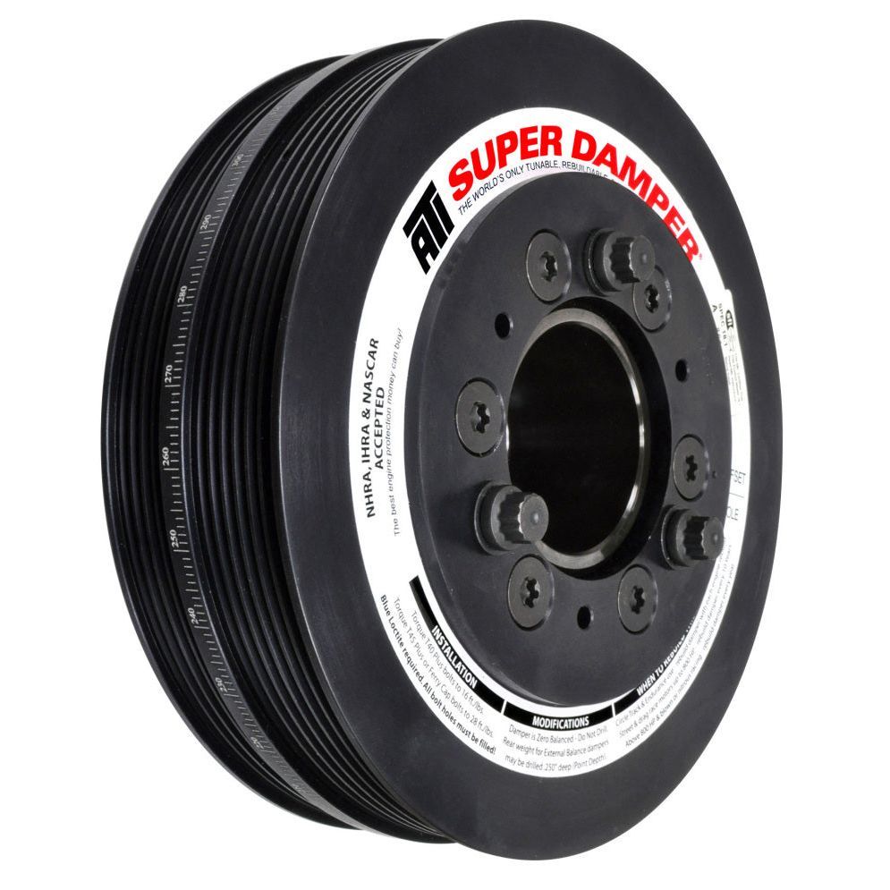ATI Damper - 7.48in - Alum - 6/4 Grv - 2016+ Chevy Camaro LT1/LT4 Wet Sump - (Excl SC Pulley) Crankshaft Dampers ATI
