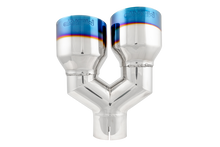 Load image into Gallery viewer, MBRP Burnt End Tip 2.5 ID Dual 4 OD Out 9.55 length Single wall 304 Stainless Steel Pass Side Tail Pipes MBRP

