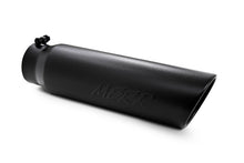 Load image into Gallery viewer, MBRP Universal 5in OD Angled Rolled End 4in Inlet 18in Lgth Black Finish Exhaust Tip Tips MBRP
