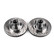 Power Stop 79-81 Buick Century Front Evolution Drilled & Slotted Rotors - Pair Brake Rotors - Slot & Drilled PowerStop