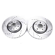 Power Stop 08-09 Volvo S60 Front Evolution Drilled & Slotted Rotors - Pair Brake Rotors - Slot & Drilled PowerStop