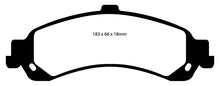 Load image into Gallery viewer, EBC 02 Cadillac Escalade 5.3 (PBR rear caliper) Yellowstuff Rear Brake Pads Brake Pads - Performance EBC   
