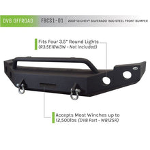 Load image into Gallery viewer, DV8 Offroad 07-13 Chevrolet Silverado 1500 Front Bumper - Black Powdercoat Bumpers - Steel DV8 Offroad

