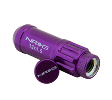 Load image into Gallery viewer, NRG 700 Series M12 X 1.5 Steel Lug Nut w/Dust Cap Cover Set 21 Pc w/Locks &amp; Lock Socket - Purple Lug Nuts NRG
