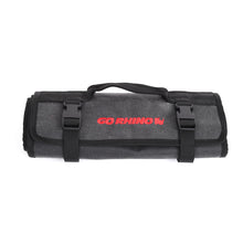 Load image into Gallery viewer, Go Rhino XVenture Gear Tool Roll - Small (4x4in. Closed) 12oz Waxed Canvas - Black Cargo Boxes &amp; Bags Go Rhino
