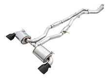 Load image into Gallery viewer, AWE 2020 Toyota Supra A90 Resonated Touring Edition Exhaust - 5in Diamond Black Tips Catback AWE Tuning   
