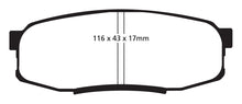 Load image into Gallery viewer, EBC 08+ Lexus LX570 5.7 Yellowstuff Rear Brake Pads Brake Pads - Performance EBC   
