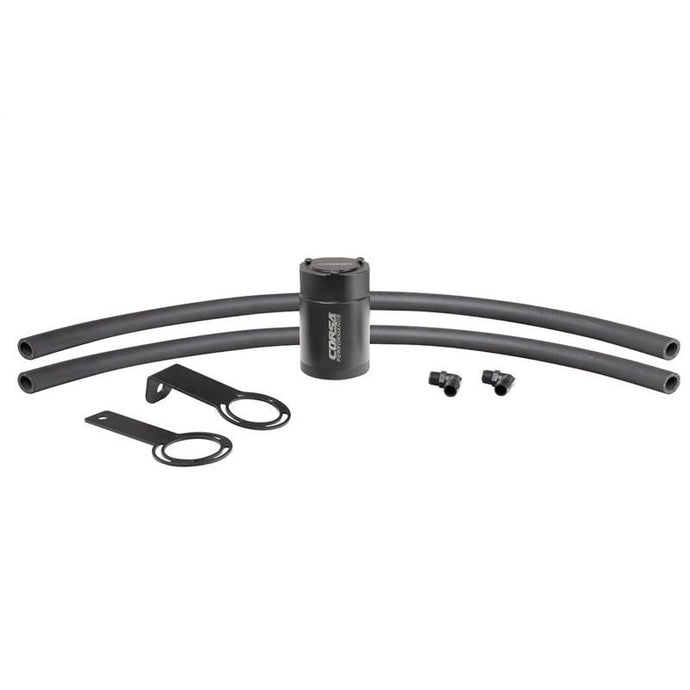 Corsa 5/8in Universal 3 oz Aluminum Oil Catch Can with Mounting Brackets Oil Catch Cans CORSA Performance