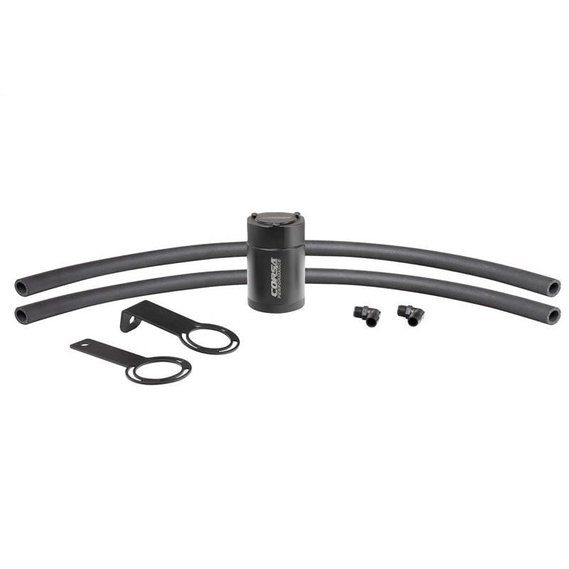 Corsa 5/8in Universal 3 oz Aluminum Oil Catch Can with Mounting Brackets Oil Catch Cans CORSA Performance