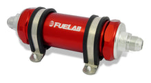 Load image into Gallery viewer, Fuelab 828 In-Line Fuel Filter Long -10AN In/Out 6 Micron Fiberglass - Red Fuel Filters Fuelab
