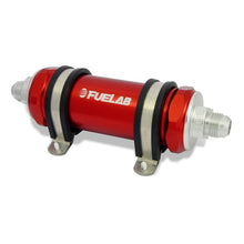 Load image into Gallery viewer, Fuelab 828 In-Line Fuel Filter Long -12AN In/Out 6 Micron Fiberglass - Red Fuel Filters Fuelab
