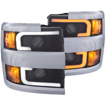 Load image into Gallery viewer, ANZO Projector Headlights 15-17 Chevrolet Silverado 2500HD / 3500HD Black w/ Chrome Rim Headlights ANZO
