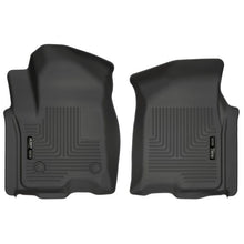 Load image into Gallery viewer, Husky Liners 2019 Chevrolet Silverado 1500 Crew Cab WeatherBeater Black Front Floor Liners Floor Mats - Rubber Husky Liners
