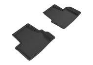 3D MAXpider 2016-2019 Chevrolet Volt Kagu 2nd Row Floormats - Black Floor Mats - Rubber 3D MAXpider   