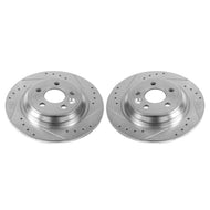 Power Stop 11-15 Volvo S60 Rear Evolution Drilled & Slotted Rotors - Pair Brake Rotors - Slot & Drilled PowerStop