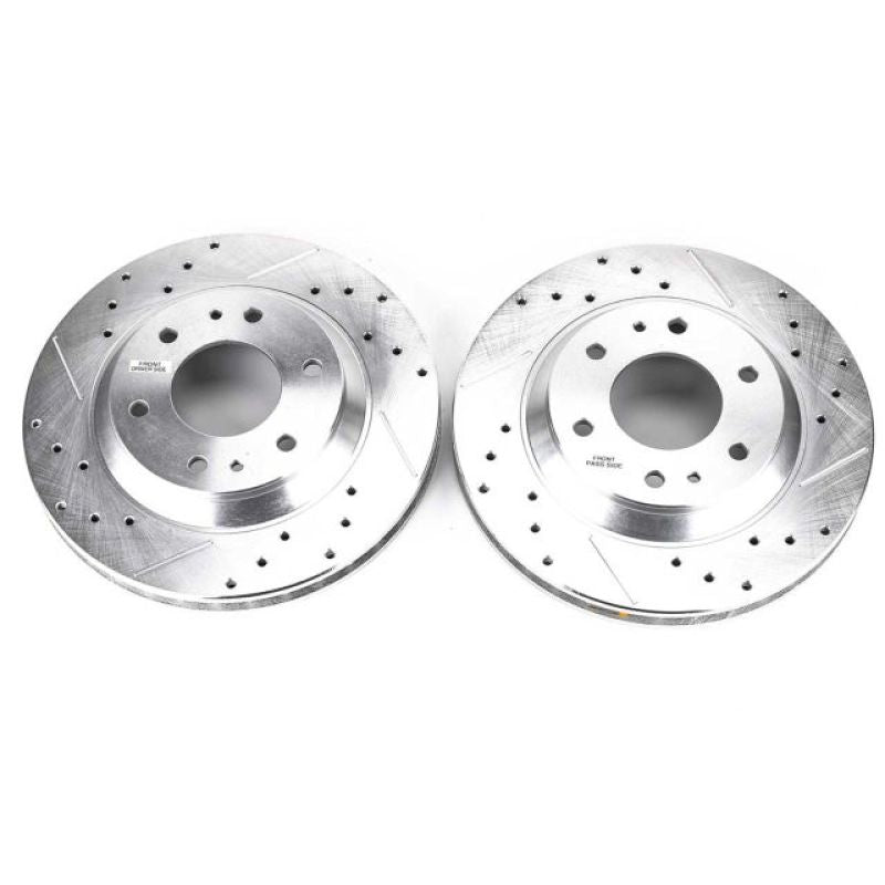 Power Stop 04-05 Buick Rainier Front Evolution Drilled & Slotted Rotors - Pair Brake Rotors - Slot & Drilled PowerStop