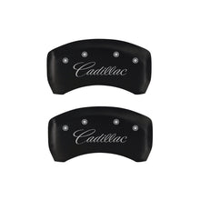 Load image into Gallery viewer, MGP 4 Caliper Covers Engraved Front &amp; Rear Cursive/Cadillac Red finish silver ch Caliper Covers MGP
