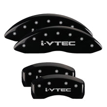 Load image into Gallery viewer, MGP 4 Caliper Covers Engraved Front &amp; Rear i-Vtec Black finish silver ch Caliper Covers MGP
