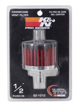 Load image into Gallery viewer, K&amp;N Steel Base Crankcase Vent Filter .5in Vent OD x 2in OD x 1.5in Height Air Filters - Universal Fit K&amp;N Engineering   
