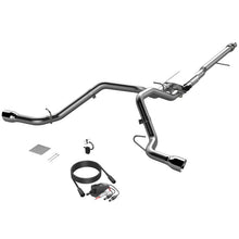 Load image into Gallery viewer, QTP 14-18 Chevy Silverado 1500 4.8L/5.3L EC/CC SB 304SS Scrmr Cat-Back Rear Split Exit w/4.5in Tips Catback QTP
