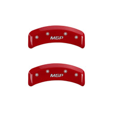 Load image into Gallery viewer, MGP 4 Caliper Covers Engraved Front &amp; Rear MGP Red Finish Silver Char 1988 Chevrolet Corvette Caliper Covers MGP
