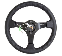 Load image into Gallery viewer, NRG Reinforced Steering Wheel (350mm / 3in. Deep) Bk Leather w/Bk BBall Stitch (Odi Bakchis Edition) Steering Wheels NRG
