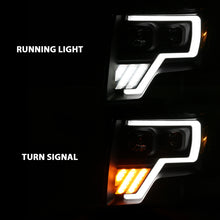 Load image into Gallery viewer, ANZO 2009-2013 Ford F-150 Projector Light Bar G4 Switchback H.L.Black Amber Headlights ANZO
