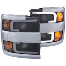 Load image into Gallery viewer, ANZO Projector Headlights 15-17 Chevrolet Silverado 2500HD / 3500HD Black w/ Chrome Rim Headlights ANZO
