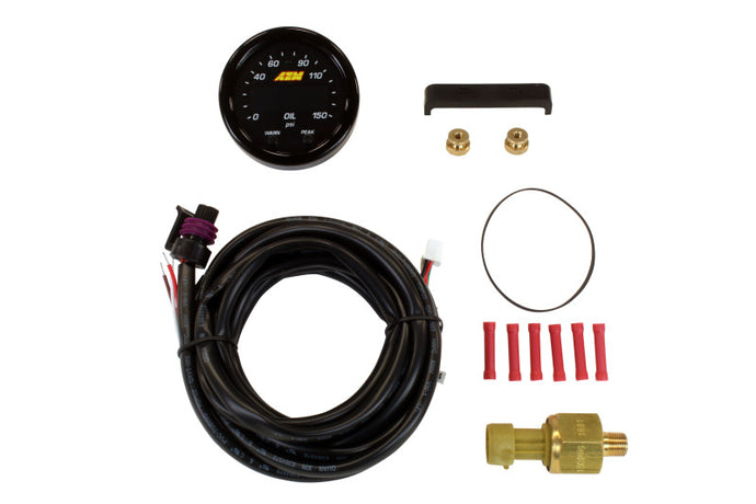 AEM X-Series 0-150 Oil Pressure Gauge Kit Gauges AEM