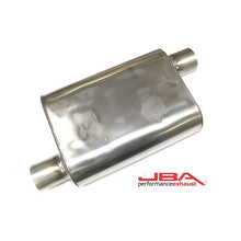 Load image into Gallery viewer, JBA Universal Chambered Style 304SS Muffler 13x9.75x4 2.5in Inlet Diameter Offset/Offset Muffler JBA

