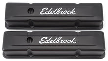 Load image into Gallery viewer, Edelbrock Valve Cover Signature Series Chevrolet 1959-1986 262-400 CI V8 Tall Black Valve Covers Edelbrock
