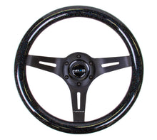 Load image into Gallery viewer, NRG Classic Wood Grain Steering Wheel (310mm) Black Sparkle w/Blk 3-Spoke Center Steering Wheels NRG
